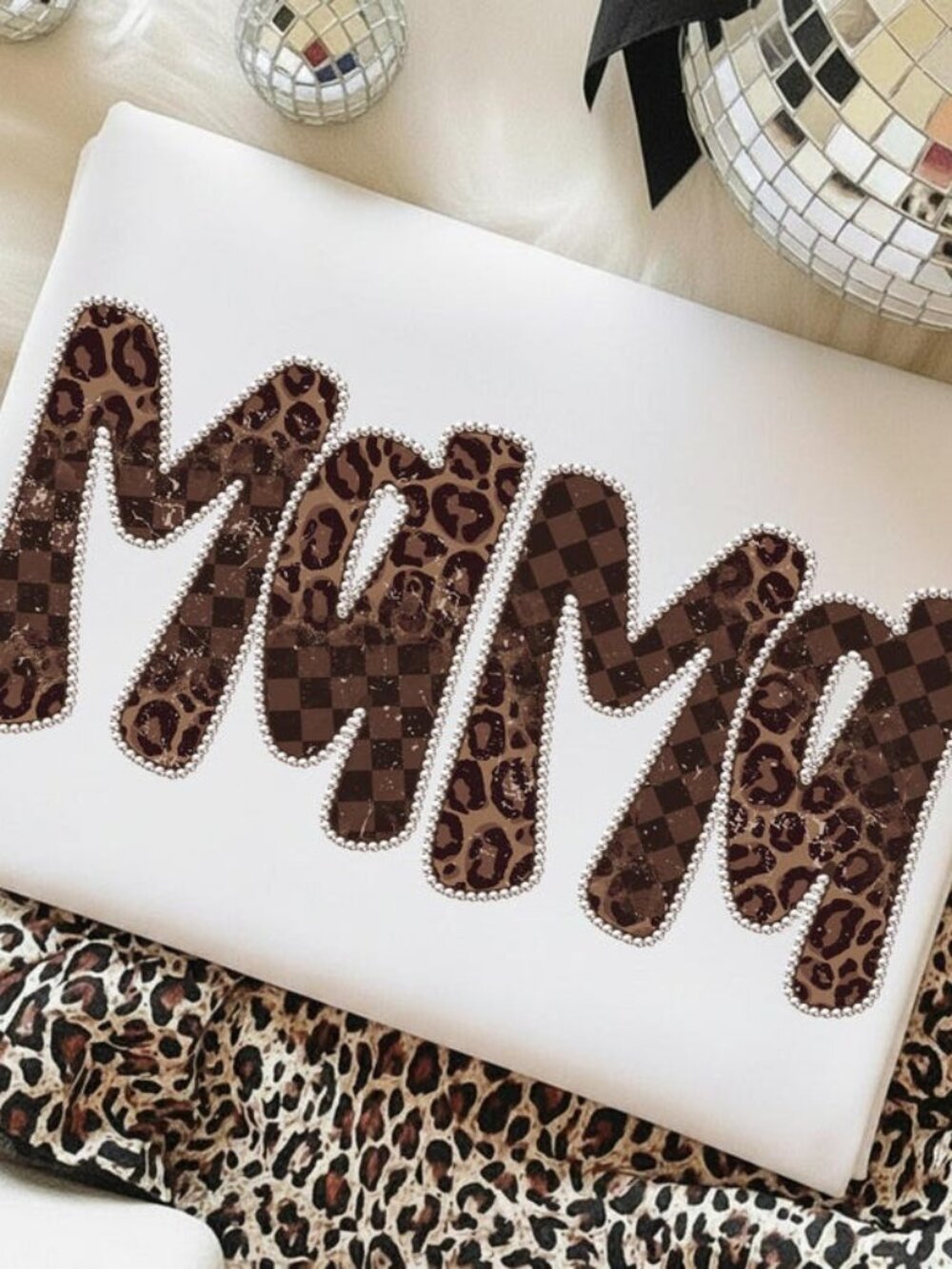 Checkered Mama Tee, Western Mama Tee, Retro Mama Tee